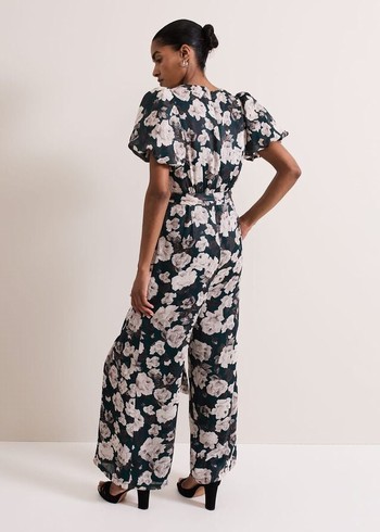 Phase Eight Myron Floral Wide Leg Jumpsuit Multicolor Australia | MZ6302597